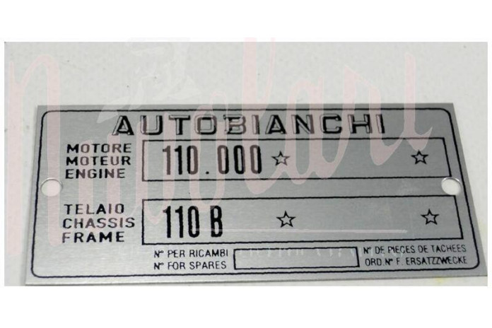 ETICHETTA IDENTIFICATIVA 110B