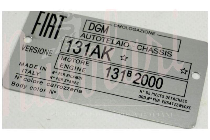ETICHETTA IDENTIFICATIVA 131AK