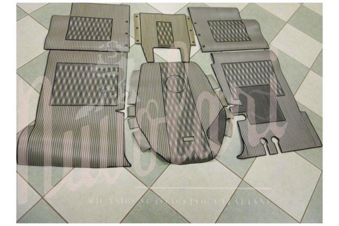 SOPRA TAPPETI GRIGI NERI 6 PEZZI