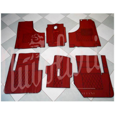 SOPRA TAPPETI ROSSI NERI 6 PEZZI