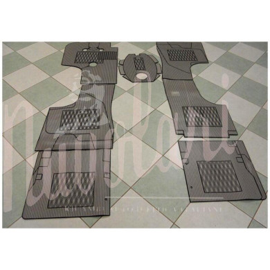 SOPRA TAPPETI GRIGI NERI 7 PEZZI