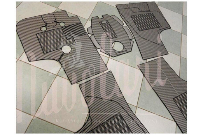 SOPRA TAPPETI GRIGI NERI 7 PEZZI