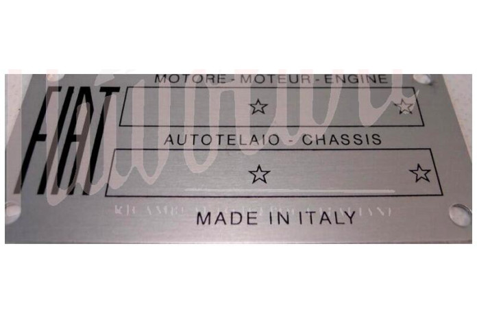 ETICHETTA IDENTIFICATIVA FIAT