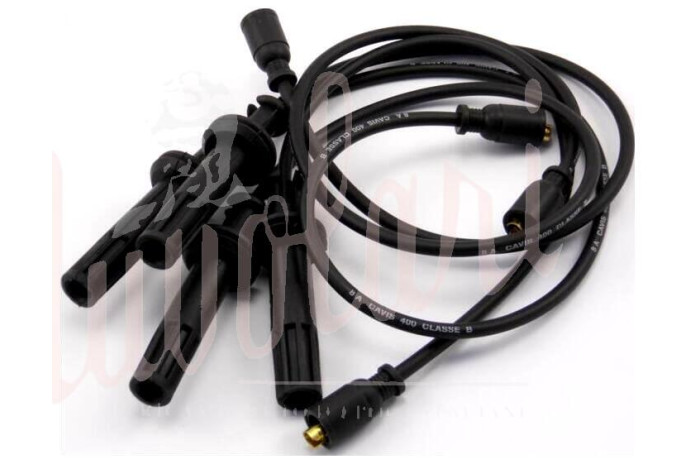 SERIE CAVI CANDELE 4 NERI SILICONE PER LANCIA DELTA HF INTEGRALE 16V 