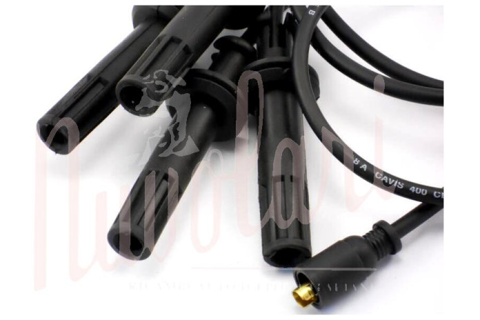 SERIE CAVI CANDELE 4 NERI SILICONE PER LANCIA DELTA HF INTEGRALE  EVO 2 