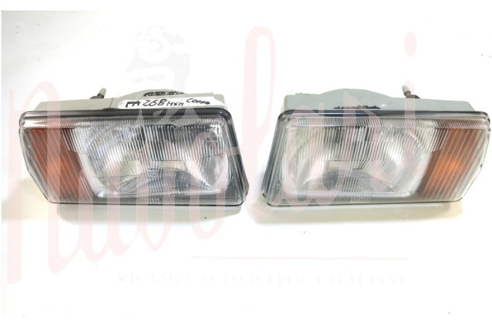 COPPIA FARO CARELLO H4 FRECCIA ARANCIO CARCAS SIEM
