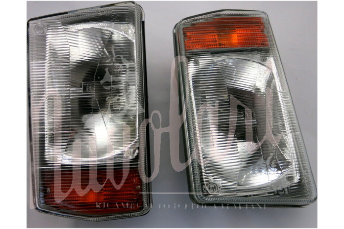 COPPIA FARO CARELLO H4 FRECCIA ARANCIO