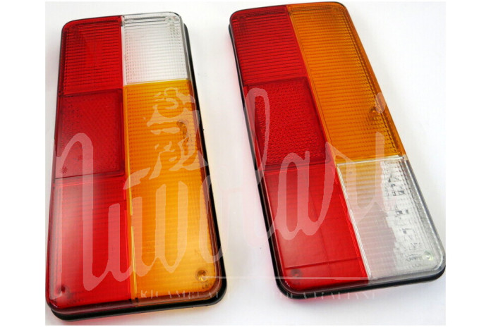 COPPIA LENTI FANALI POSTERIORI OLSA BORDO NERO