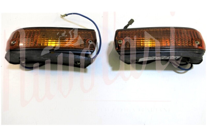 COPPIA FANALINI ANT BASE NERA CARELLO ARANCIO