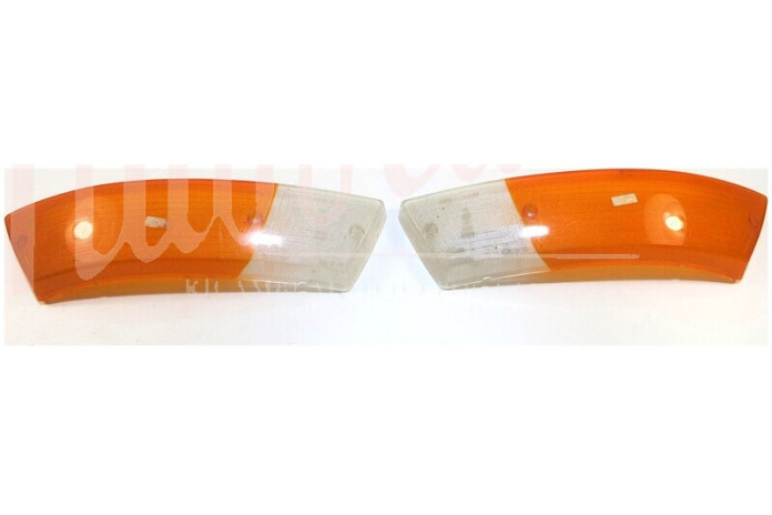 COPPIA LENTI FANALINI ANT CARELLO BIANCHE/ARANCIO