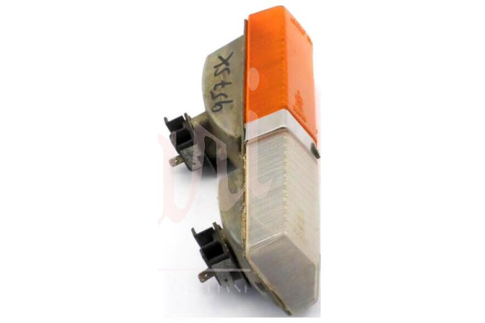 FANALINO ANT ARIC  BIANCO/ARANCIO BASE METALLO