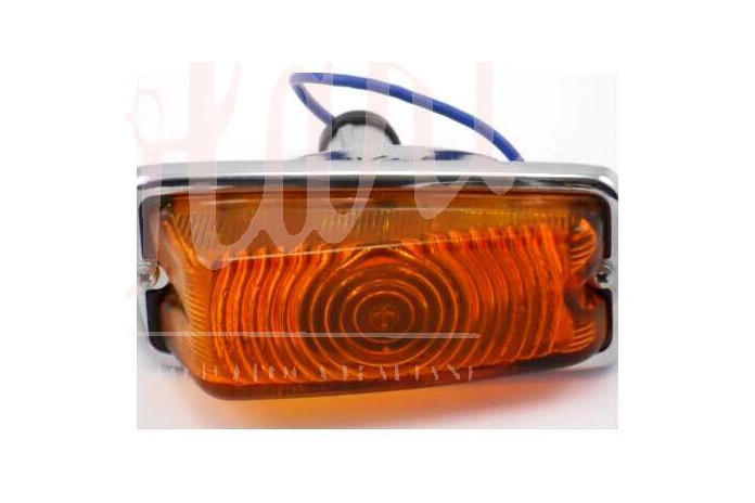 COPPIA FANALINI ANT DX+SX CARELLO VETRO ARANCIO