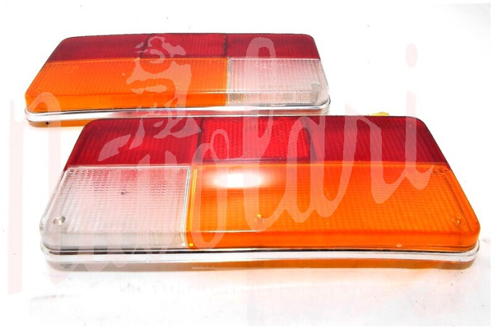 COPPIA LENTI FANALI POST ALTISSIMO BORDO CROMATO