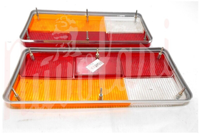 COPPIA LENTI FANALI POST ALTISSIMO BORDO CROMATO