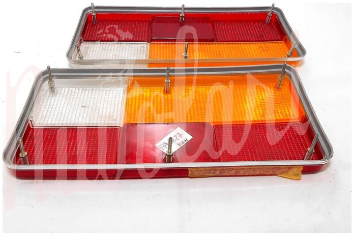 COPPIA LENTI FANALI POST ALTISSIMO BORDO CROMATO