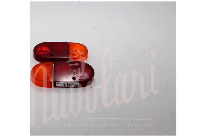 SERIE LENTI FANALI POSTCARELLO ROSSA ARANCIO