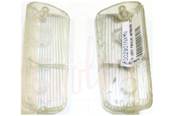 COPPIA LENTI FANALINI ANTERIORE CARELLO BIANCA