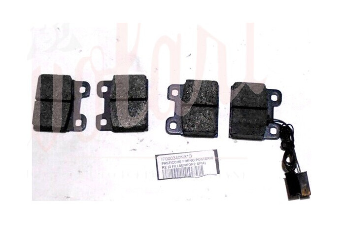 PASTICCHE FRENO POSTERIORE (2 FILI SENSORE SPIA)