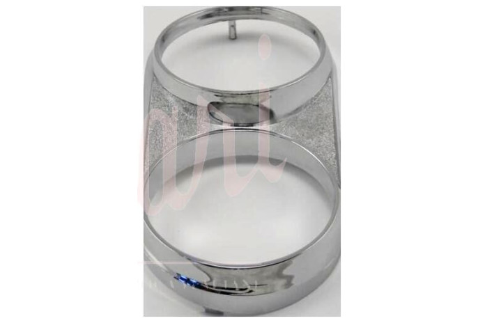 COPPIA 2 CORNICI FARI DOPPIA IN PLASTICA CROMATA