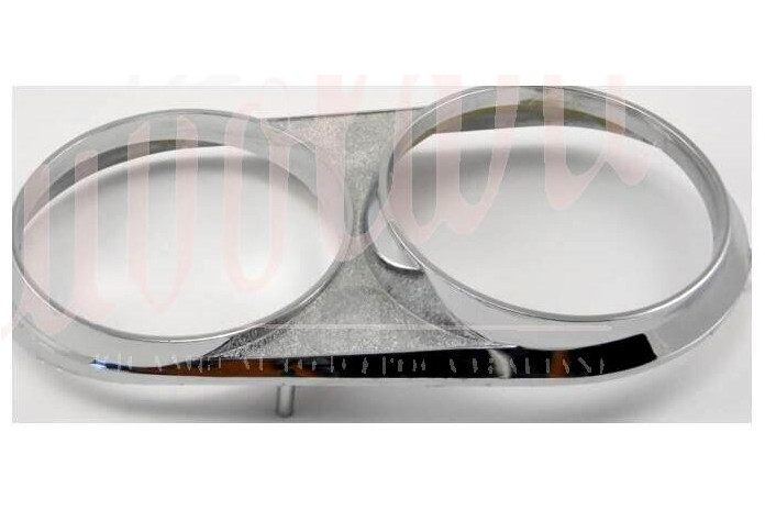 CORNICE FARI DOPPIA IN PLASTICA CROMATA