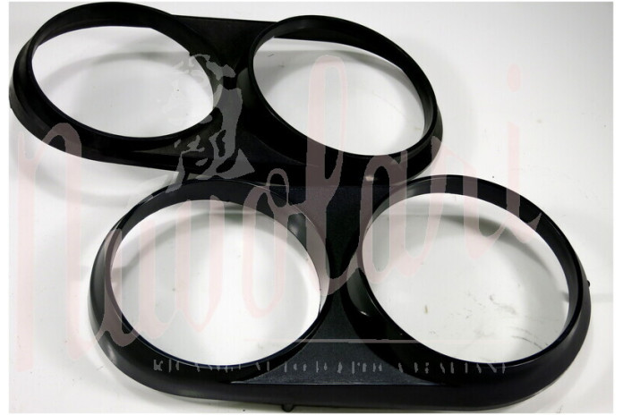 COPPIA CORNICI FARO IN PLASTICA NERA