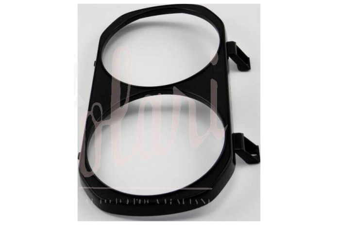 CORNICE FARO DOPPIO SX PLASTICA NERA