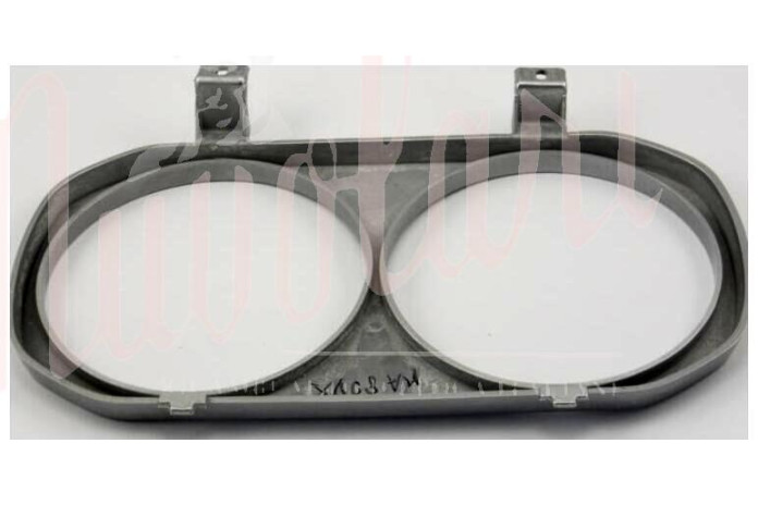 CORNICE FARO DOPPIO DX PLASTICA CROMATA