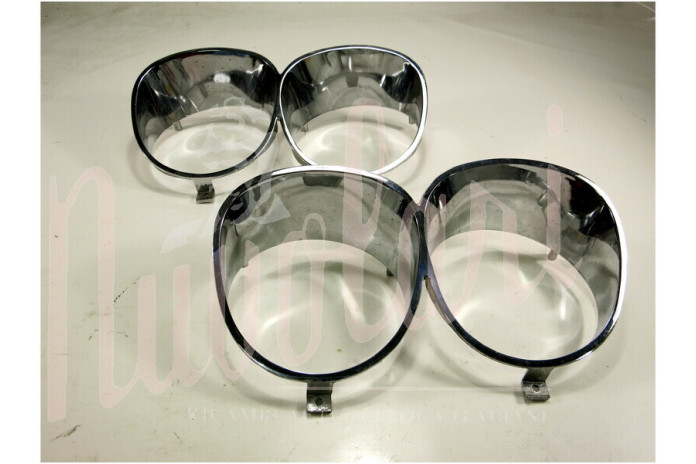 COPPIA CORNICI DOPPIO FARO ESTERNE METALLO