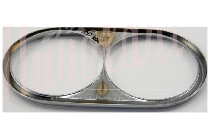 COPPIA CORNICI DOPPIO FARO ESTERNE METALLO PER FIAT 1500 A/B/C MUSONE 