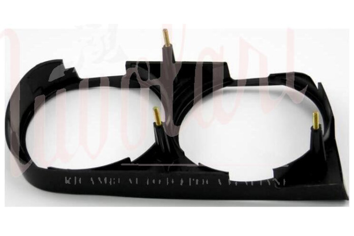 CORNICE FARO ESTERNA DOPPIO FARO PLASTICA NERA