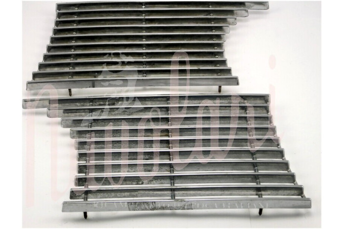 COPPIA GRIGLIE CROMATE MASCHERINA COMPLETA