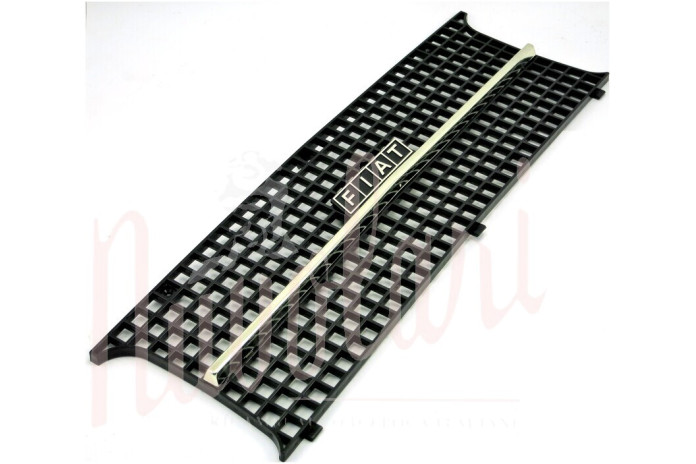 MASCHERINA ANTERIORE PLASTICA NERA (LOGO FIAT CORSIVO)