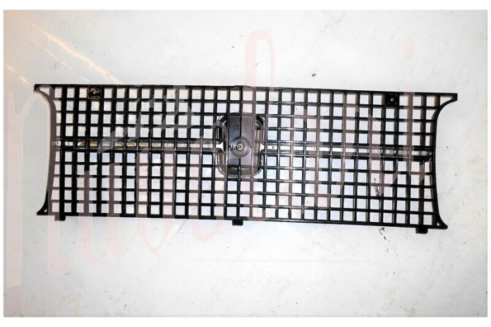 MASCHERINA ANTERIORE PLASTICA NERA (LOGO FIAT BAFFO)