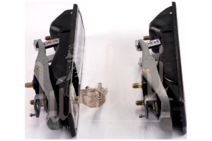KIT COPPIA MANIGLIE ESTERNE CROMATE + BAULE