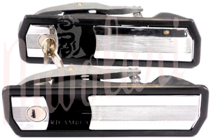 KIT COPPIA MANIGLIE ESTERNE CROMATE + BAULE