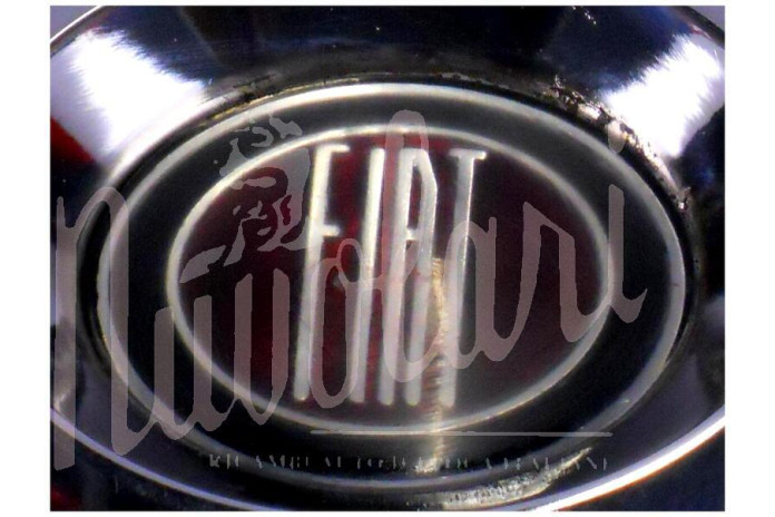 COPPA RUOTA CROMATA LOGO ROSSO