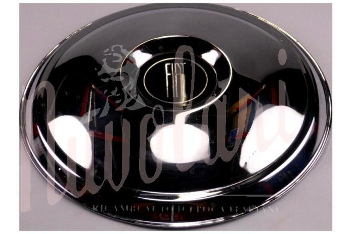 COPPA RUOTA CROMATA CON LOGO PLASTICA - WHEEL COVER