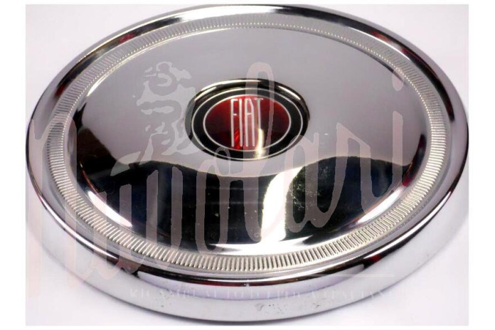 COPPA RUOTA CROMATO LOGO ROSSO