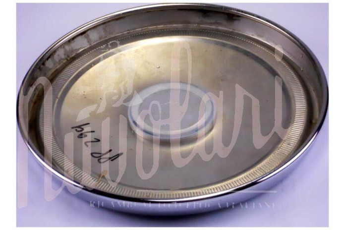 COPPA RUOTA CROMATO LOGO ROSSO