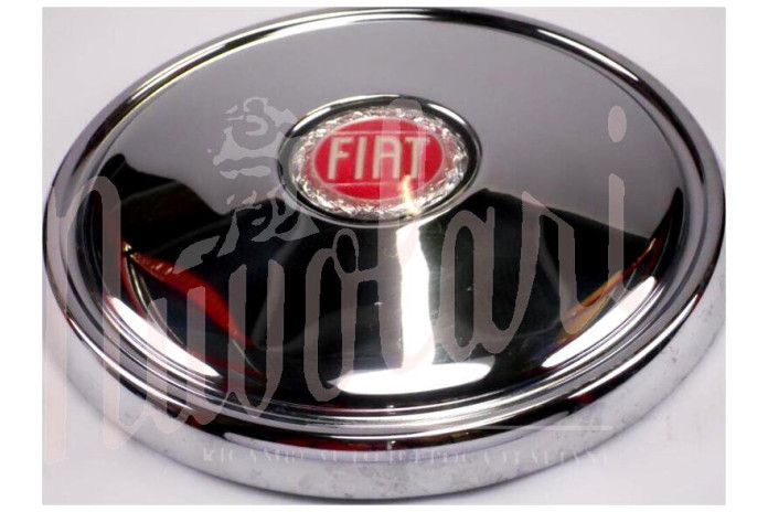 COPPA RUOTA CROMATA CON LOGO PLASTICA - WHEEL COVER