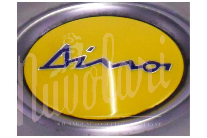 COPPETTA RUOTA INOX PIATTA LOGO GIALLO