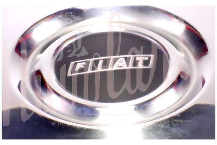 COPPA RUOTA INOX LOGO NERO