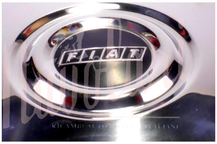 COPPA RUOTA INOX LOGO NERO