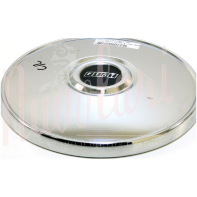 COPPA RUOTA INOX LOGO NERO