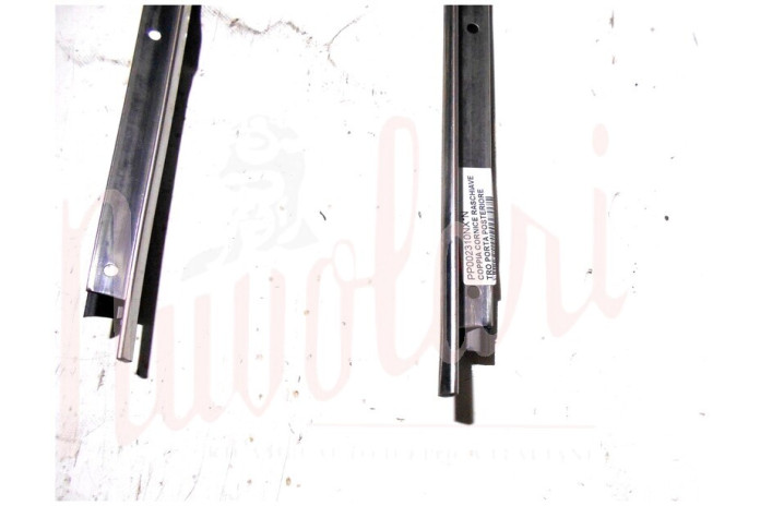 COPPIA CORNICE RASCHIAVETRO ESTERNO PORTA POSTERIORE (COMPLETA)