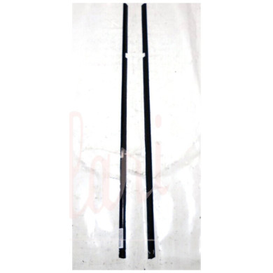 COPPIA CORNICE RASCHIAVETRO ESTERNO PORTA (COMPLETA NERA)