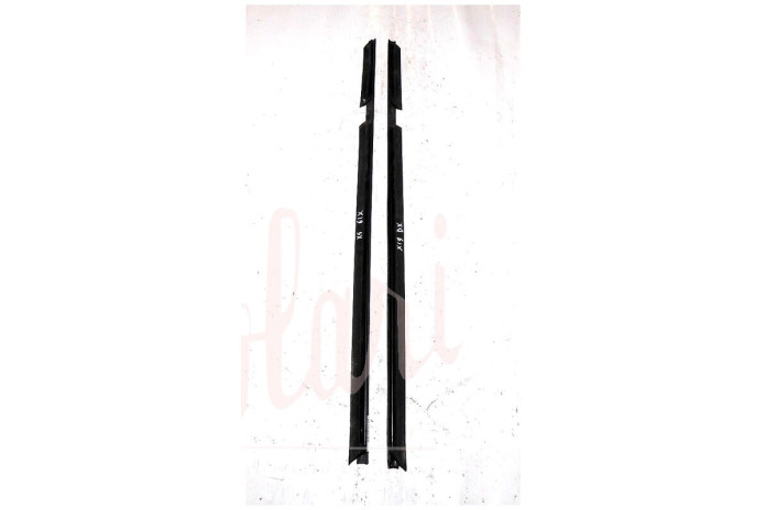 COPPIA CORNICE RASCHIAVETRO ESTERNO PORTA (COMPLETA NERA)