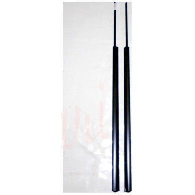 COPPIA CORNICE RASCHIAVETRO ESTERNO PORTA (COMPLETA NERA)