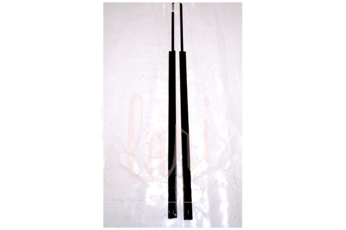 COPPIA CORNICE RASCHIAVETRO ESTERNO PORTA (COMPLETA NERA)