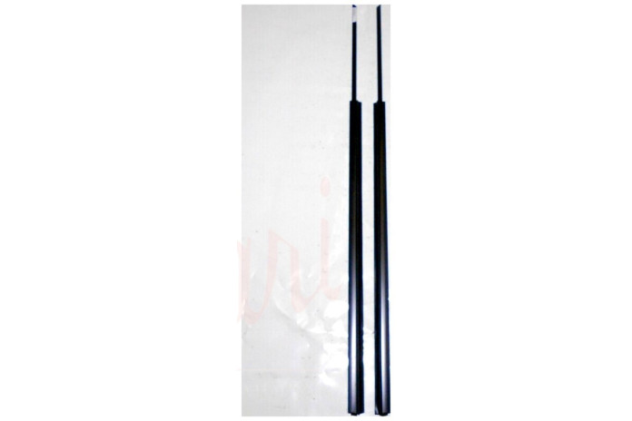 COPPIA CORNICE RASCHIAVETRO ESTERNO PORTA (COMPLETA NERA)